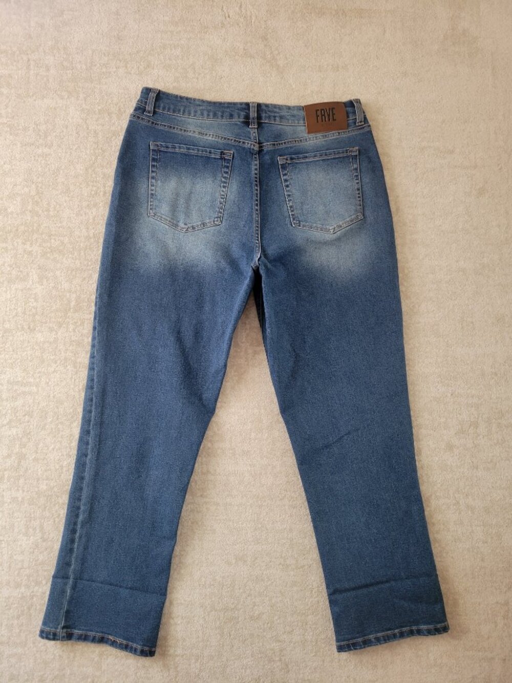 Frye High Rise Straight Leg Jeans Size 12/31 Womens Blue Stretch Casual Denim